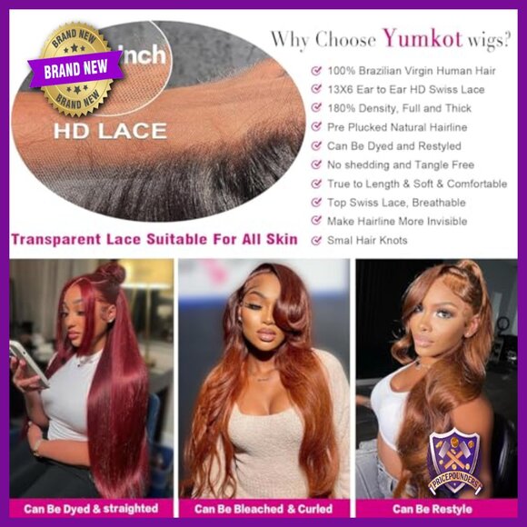 26 Inch Human Hair Lace Front Wig, 13x6 Body Wave, 180% Density, Pre-Plucked main image 4